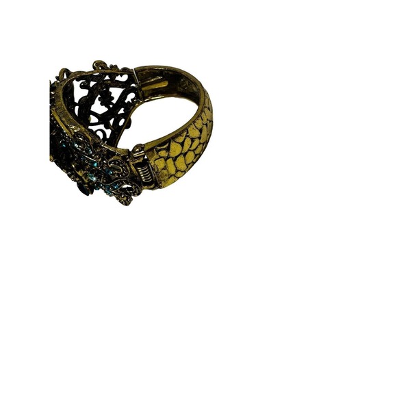 Women’s Bracelet Vintage Green RhineStone Glass Crystal Cuff Fashion Jewelry - Picture 5 of 10